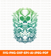 Tshirt design illustration skull demon sheep