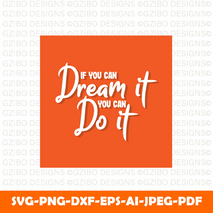 if you can dream it you can it text Svg, Font Svg, Cut File for Cricut, Silhouette, Digital Download Handwritten Fonts, Farmhouse Fonts, Fonts for Crafting
