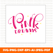 pink dreams colored text posters photo overlays social media text Svg, Font Svg, Cut File for Cricut, Silhouette, Digital Download Handwritten Fonts, Farmhouse Fonts, Fonts for Crafting