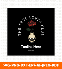 Vintage rose skull logo hand made vector illustration (1) SVG,  Savage love Svg,Flower Svg,  Sunflower Svg, Rose SVG,  Floral Svg, Wildflower Svg, Cut File for Cricut, Silhouette, Digital Download