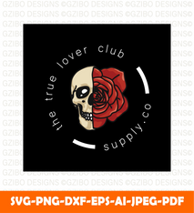 Vintage rose skull logo hand made vector illustration (5) SVG,  Savage love Svg,Flower Svg,  Sunflower Svg, Rose SVG,  Floral Svg, Wildflower Svg, Cut File for Cricut, Silhouette, Digital Download