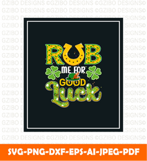 Rob me for good luck tshirt design, Instant download Christmas sign svg - GZIBO