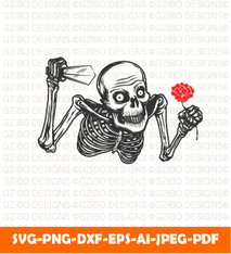 Skull with knife flowers illustration SVG,  Savage love Svg,Flower Svg,  Sunflower Svg, Rose SVG,  Floral Svg, Wildflower Svg, Cut File for Cricut, Silhouette, Digital Download