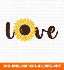 Vector illustration love porch sign with sunflower isolated white background svg