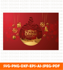 Merry Christmas festive christmas new year greegreetings card svg,png - GZIBO