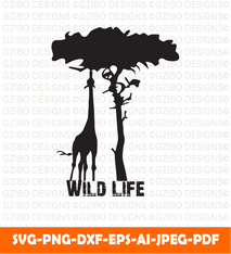 Wild life concept tshirt design illustation svg