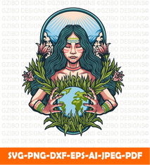Mother earth day illustration