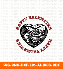 Happy valentine art illustration savage love svg