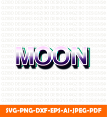 Moon 3d editbale text effect with galaxy  background text  Svg, Modern text Svg, Font Svg, Cut File for Cricut, Silhouette, Digital Download Handwritten Fonts, Farmhouse Fonts, Fonts for Crafting