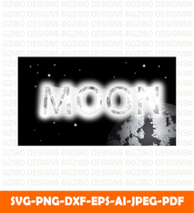 Moon editable text effect text (8) Svg, Modern text Svg, Font Svg, Cut File for Cricut, Silhouette, Digital Download Handwritten Fonts, Farmhouse Fonts, Fonts for Crafting