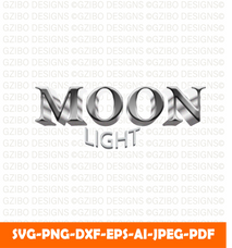 Moon light text effect (20) Svg, Modern text Svg, Font Svg, Cut File for Cricut, Silhouette, Digital Download Handwritten Fonts, Farmhouse Fonts, Fonts for Crafting
