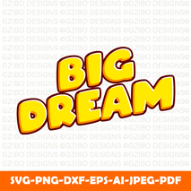 big dream phrase wow slogan lettering isolated white colourful text effect design  (11)text Svg, Font Svg, Cut File for Cricut, Silhouette, Digital Download Handwritten Fonts, Farmhouse Fonts, Fonts for Crafting