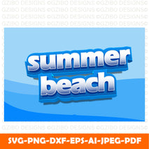 summer beach party editable vector text effect Modern Font ,Cricut Fonts, Procreate Fonts, Canva Fonts, Branding Font, Handwritten Fonts, Farmhouse Fonts, Fonts for Crafting
