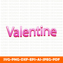 valentine-3d-text-style-effect-editable-illustrator-text-style Modern Font svg , Cricut Fonts svg, Procreate Fonts svg, Branding Font svg, Handwritten Fonts svg