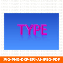 type-3d-text-effect Modern Font , Cricut Fonts, Procreate Fonts,  Branding Font, Handwritten Fonts, Farmhouse Fonts, Fonts for Crafting