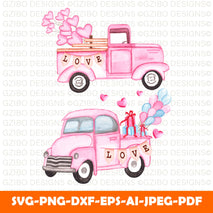 happy-valentines-day-watercolor-vector-illustration-watercolor-car-vector-clipart-valentine-car Valentine Svg Png Bundle Love Story svg