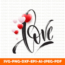 love-word-hand-drawn-lettering-with-red-heart-vector-illustration heart svg, hearts svg, love svg, svg hearts, free svg hearts, valentine svg, free valentine svg, free valentines svg, valentines day svg
