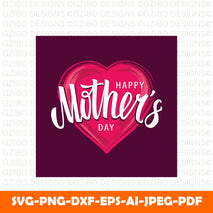 happy-mother-s-day-vector-lettering-watercolor-heart-shape-vector-art Happy Mother's Day Card  Mummy / Mom/ With love card Personalized Mothers day Gift
