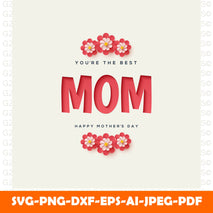 mother-s-day-background-with-text-illustrations-appearing-red Happy Mother's Day Card Mummy / Mom/ With love card Personalized Mothers day Gift