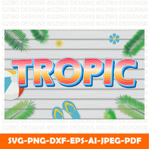 text effect tropic gradient style with summer season theme background Modern Font ,Cricut Fonts, Procreate Fonts, Canva Fonts, Branding Font, Handwritten Fonts, Farmhouse Fonts, Fonts for Crafting svg