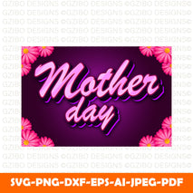 mother-day-editable-text-effect-3d-emboss-modern-style Happy Mother's Day Card Mummy / Mom/ With love card Personalized Mothers day Gift