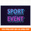 text effect sport event color blue pink gradient Modern Font ,Cricut Fonts, Procreate Fonts, Canva Fonts, Branding Font