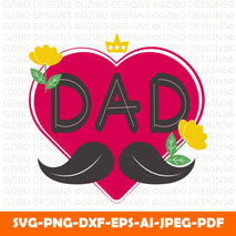 happy-father-s-day-card-heart-flat-icon-vector-symbol-sticker-illustration-design A Sons First Hero A Daughters First Love Svg, Dad Svg, Father Svg, Father’s Day Svg, Dad Quote Svg, Dad Svg, Dad Dxf, Dad Cricut