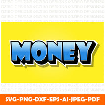 money editable 3d text style effect Modern Font ,Cricut Fonts, Procreate Fonts, Canva Fonts, Branding Font