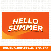 hello summer white orange with embossed curved effect editable text effect Modern Font ,Cricut Fonts, Procreate Fonts, Canva Fonts, Branding Font, Handwritten Fonts, Farmhouse Fonts, Fonts for Crafting svg