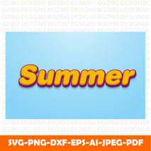 summer 3d style text effect Modern Font ,Cricut Fonts, Procreate Fonts, Canva Fonts, Branding Font, Handwritten Fonts, Farmhouse Fonts, Fonts for Crafting svg
