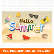 hello summer sand colorful text background Modern Font ,Cricut Fonts, Procreate Fonts, Canva Fonts, Branding Font, Handwritten Fonts, Farmhouse Fonts, Fonts for Crafting svg