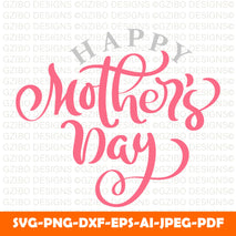 happy-mothers-day-pink-vector-calligraphy-hand-drawn-text-modern-lettering-phrase-best-mom-ever-illustration Happy Mother's Day Card  Mummy / Mom/ With love card Personalized Mothers day Gift