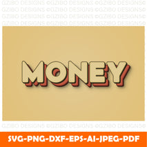 money 3d editable text effect brown gradation red style Modern Font ,Cricut Fonts, Procreate Fonts, Canva Fonts, Branding Font