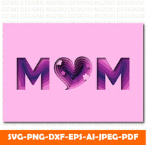 mom-shadow-art Happy Mother's Day Card Mummy / Mom/ With love card Personalized Mothers day Gift