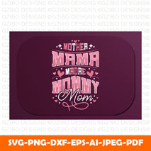 mother-mama-madre-mommy-mom-mothers-day-design-tshirt-other-print-items Happy Mother's Day Card Mummy / Mom/ With love card Personalized Mothers day Gift