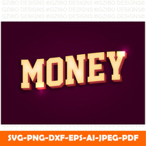 money vector text style effect Modern Font ,Cricut Fonts, Procreate Fonts, Canva Fonts, Branding Font