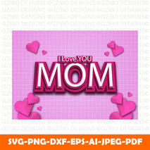 mother-s-day-text-editable-effect Happy Mother's Day Card Mummy / Mom/ With love card Personalized Mothers day Gift