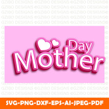 mother-day-3d-text-effect-editable-text-effect Happy Mother's Day Card Mummy / Mom/ With love card Personalized Mothers day Gift