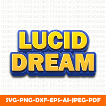 lucid dream 3d style editable text effect Modern Font ,Cricut Fonts, Procreate Fonts, Canva Fonts, Branding Font,Fonts for Crafting svg