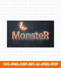 3d monster edit text effect editable font style text Svg, Modern  text Svg, Font Svg, Cut File for Cricut, Silhouette, Digital Download Handwritten Fonts, Farmhouse Fonts, Fonts for Crafting