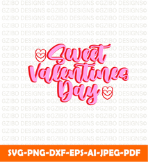 Sweet valentines day t shirt design typography vector illustration | Valentine 2023 svg - GZIBO