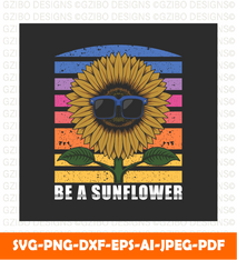 Be sunflower with eyeglasses illustration