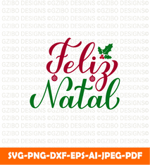 feliz natal calligraphy hand lettering   cricut cut files, Instant Download christmas sign svg - GZIBO