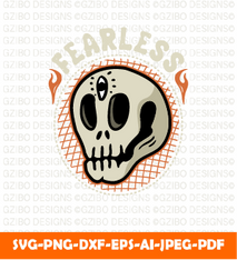 Fearless skull cartoon t shirt designs SVG,  Savage love Svg,Flower Svg,  Sunflower Svg, Rose SVG,  Floral Svg, Wildflower Svg, Cut File for Cricut, Silhouette, Digital Download