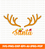 Reindeer - Instant Digital Download - svg and png files I Christmas, Reindeer Face, Antlers, Minimalist - GZIBO