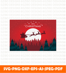 Christmas-concept-with-hand-drawn-background greeting card SVG,PNG - GZIBO