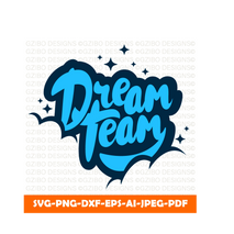 dreamteam text Svg, Font Svg, Cut File for Cricut, Silhouette, Digital Download Handwritten Fonts, Farmhouse Fonts, Fonts for Crafting