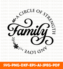 Family circle strength quotes typography lettering tshirt design SVG, Family text Svg, Modern text Svg, Love text Svg, Font Svg, Cut File for Cricut, Silhouette, Digital Download Handwritten Fonts, Farmhouse Fonts, Fonts for Crafting