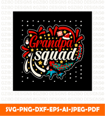 Grandpa squad tshirt design design Christmas digital download  christmas svg - GZIBO