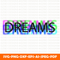 dreams glitch text effect editable text Svg, Font Svg, Cut File for Cricut, Silhouette, Digital Download Handwritten Fonts, Farmhouse Fonts, Fonts for Crafting
